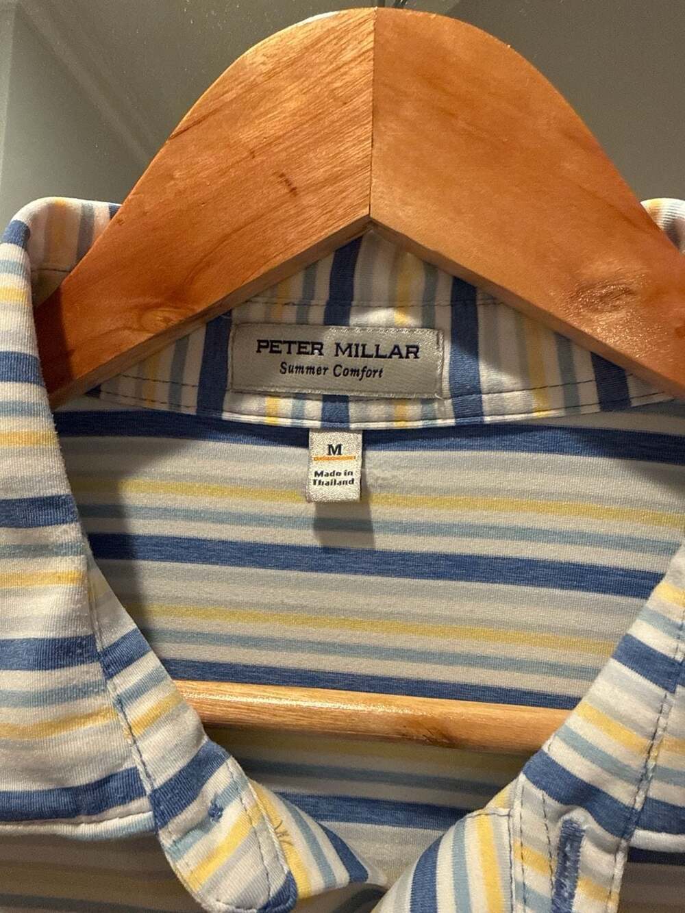 Peter Millar Summer Comfort Performance Stripe Short Sleeve Golf Polo - Maritime - Picture 3 of 6